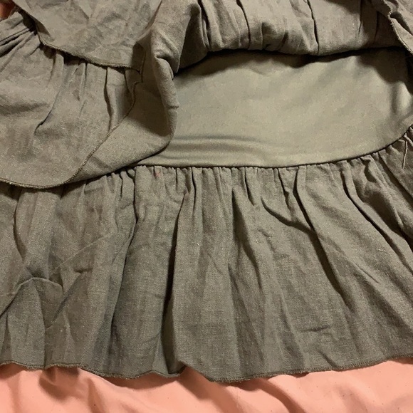 Have dark green dress with elastic and ruffles - Picture 3 of 3